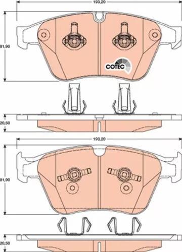 TRW Brake Pad Set, disc brake (GDB1794)