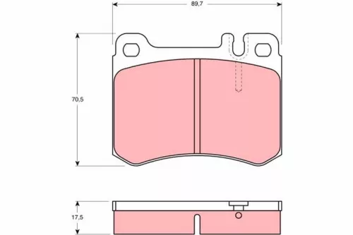 TRW Brake Pad Set, disc brake (GDB929)