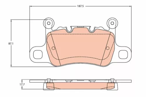 TRW Brake Pad Set, disc brake (GDB2104)