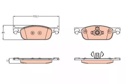 TRW Brake Pad Set, disc brake (GDB2157)