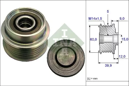 Schaeffler INA Alternator Freewheel Clutch (535018010)