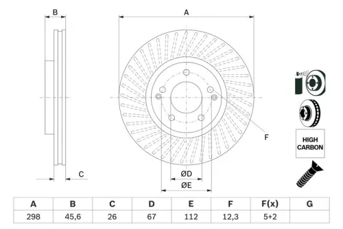 BOSCH Brake Disc (0986479E36)