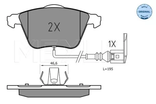 MEYLE Brake Pad Set, disc brake (0252402120)