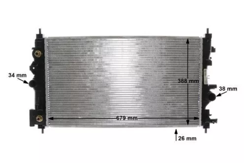 MAHLE Radiator, engine cooling (CR1011000S)