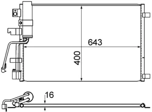 MAHLE Condenser, air conditioning (AC607001S)