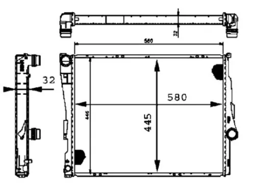 MAHLE Radiator, engine cooling (CR455000P)