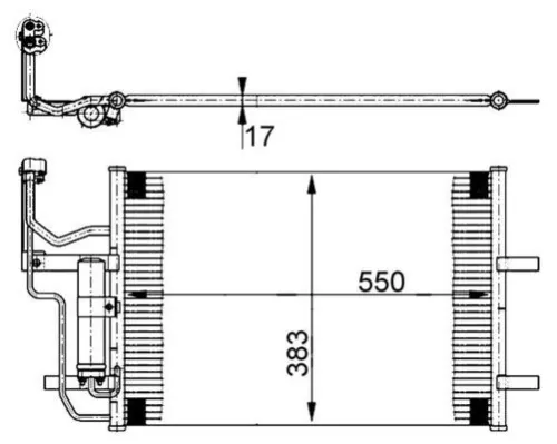 MAHLE Condenser, air conditioning (AC386000S)