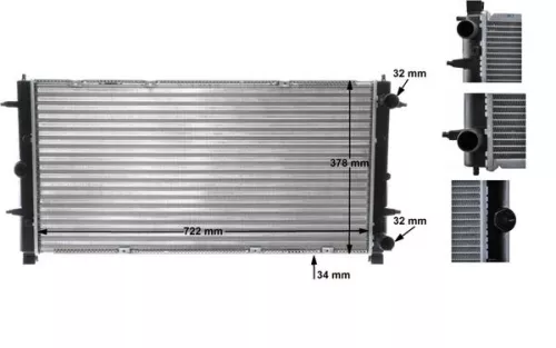 MAHLE Radiator, engine cooling (CR398000S)
