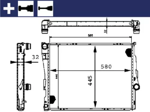 MAHLE Radiator, engine cooling (CR455000S)