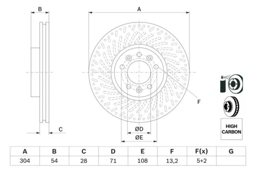 BOSCH Brake Disc (0986479E52)