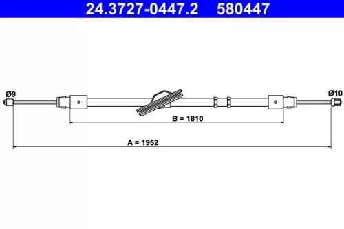 ATE Cable Pull, parking brake (24.3727-0447.2)