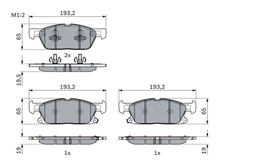 BOSCH Brake Pad Set, disc brake (0986424326)