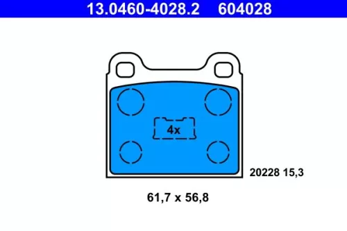 ATE Brake Pad Set, disc brake (13.0460-4028.2)