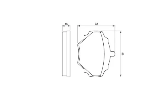 BOSCH Brake Pad Set, disc brake (0986424563)