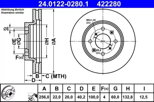 ATE Brake Disc (24.0122-0280.1)