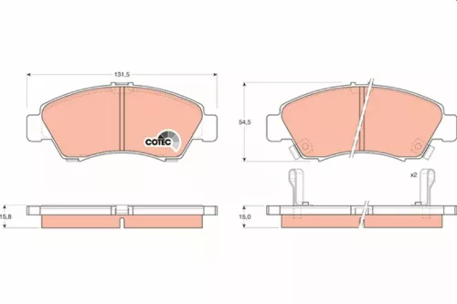 TRW Brake Pad Set, disc brake (GDB1164)