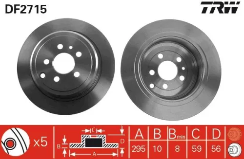 TRW Brake Disc (DF2715)