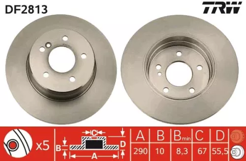 TRW Brake Disc (DF2813)