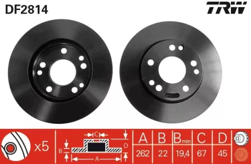 TRW Brake Disc (DF2814)