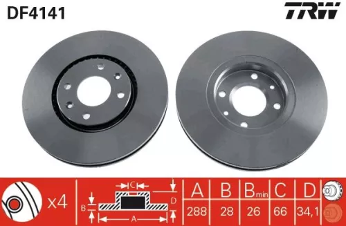 TRW Brake Disc (DF4141)