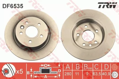 TRW Brake Disc (DF6535)
