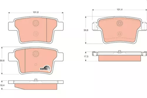 TRW Brake Pad Set, disc brake (GDB1665)