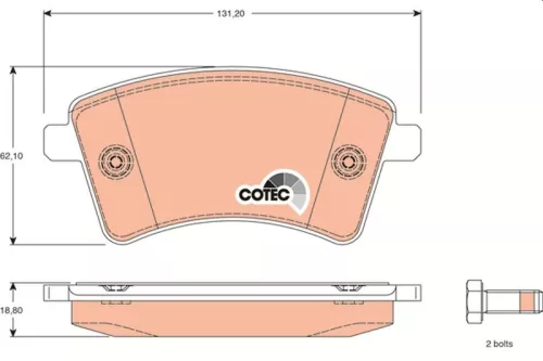 TRW Brake Pad Set, disc brake (GDB1785)