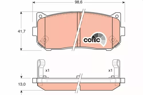 TRW Brake Pad Set, disc brake (GDB3203)