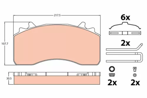 TRW Brake Pad Set, disc brake (GDB5114)