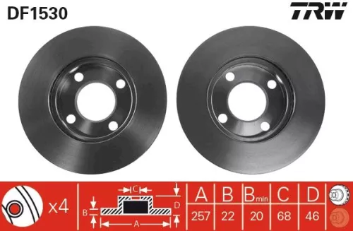 TRW Brake Disc (DF1530)