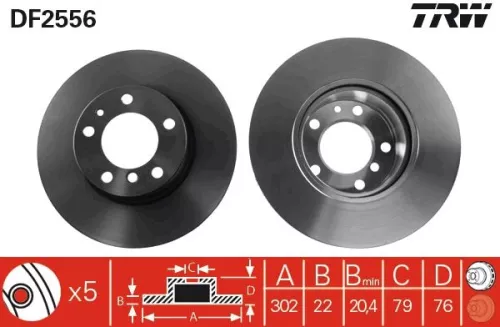 TRW Brake Disc (DF2556)