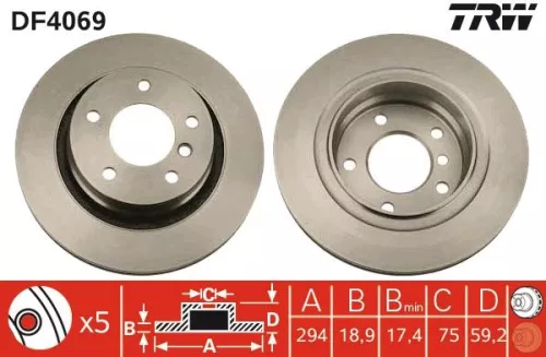 TRW Brake Disc (DF4069)
