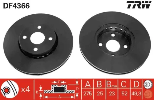TRW Brake Disc (DF4366)