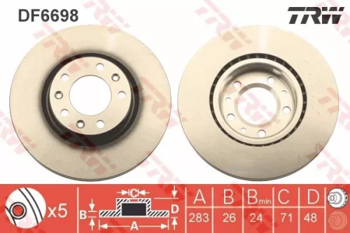TRW Brake Disc (DF6698)