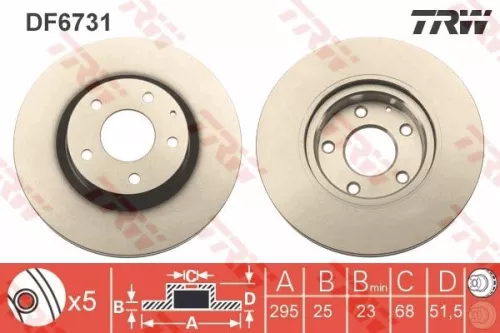TRW Brake Disc (DF6731)