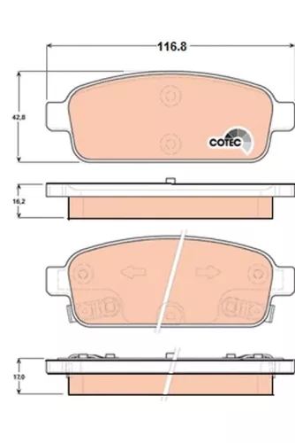 TRW Brake Pad Set, disc brake (GDB1844)