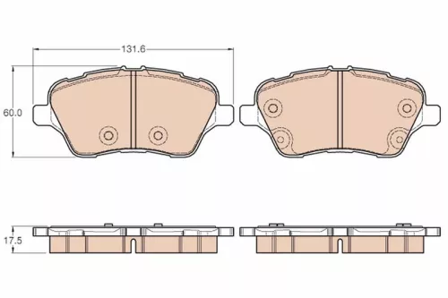 TRW Brake Pad Set, disc brake (GDB1959)