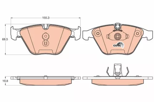 TRW Brake Pad Set, disc brake (GDB2021)