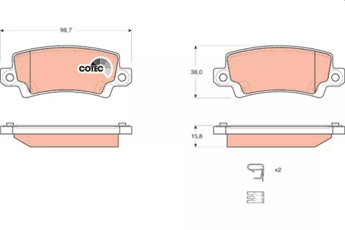 TRW Brake Pad Set, disc brake (GDB3289)