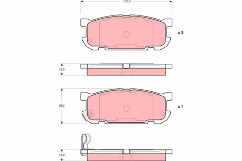 TRW Brake Pad Set, disc brake (GDB3303)