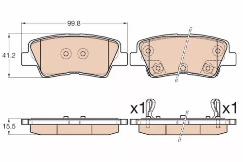 TRW Brake Pad Set, disc brake (GDB3569)
