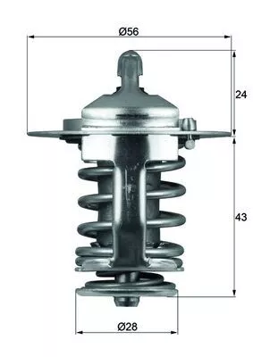 MAHLE Thermostat, coolant (TX7082)