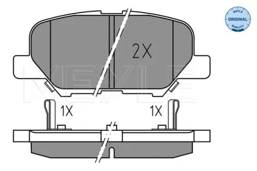 MEYLE Brake Pad Set, disc brake (0252568814)