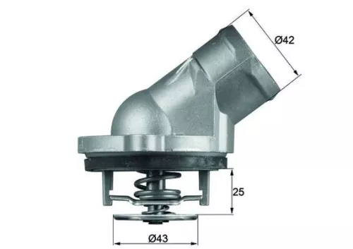 MAHLE Thermostat, coolant (TI4587D)