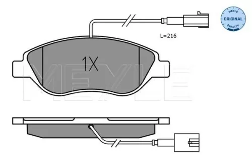 MEYLE Brake Pad Set, disc brake (0252371119)