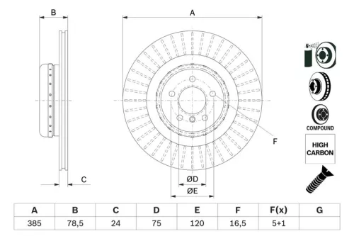 BOSCH Brake Disc (0986479E29)