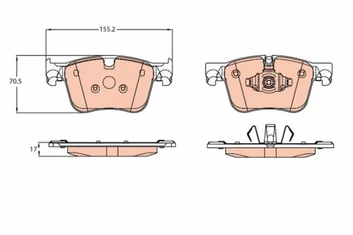 TRW Brake Pad Set, disc brake (GDB2193)