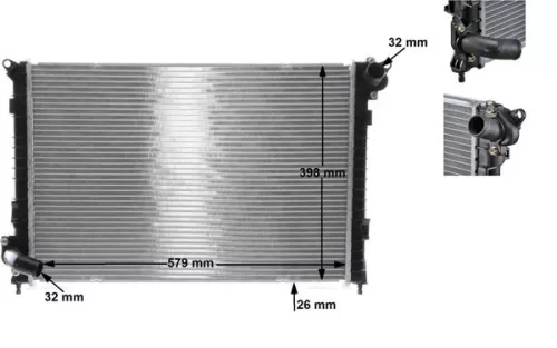 MAHLE Radiator, engine cooling (CR985000S)