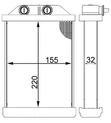 MAHLE Heat Exchanger, interior heating (AH220000S)