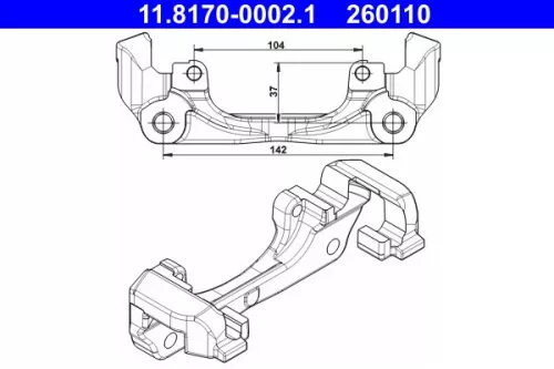 ATE Bracket, brake caliper (11.8170-0002.1)